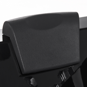 Vasca Idromassaggio Nero Sanitario Vetro Acrilico Frontale Trasparente Luci LED Poggiatesta Massaggio Getti d'Acqua Rettangolare 180 x 80 cm