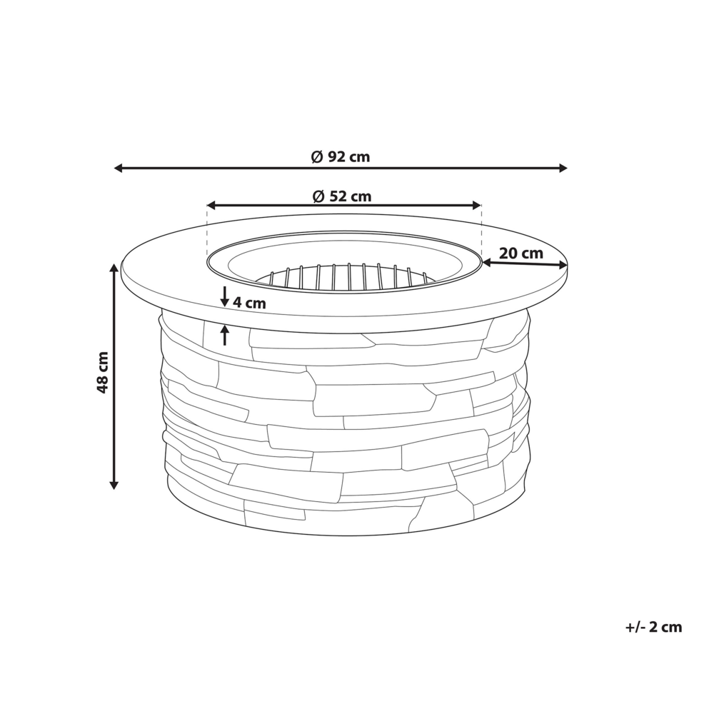 Riscaldatore per braciere grigio Nero copertura in rete rotonda per esterno