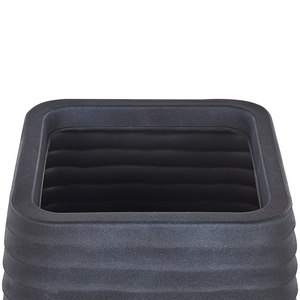Vaso per piante grande in poliresina nera da esterno quadrato da Giardino 50 x 49 cm resistente ai raggi UV