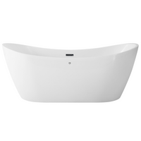 Vasca da bagno freestanding con idromassaggio e con luci LED stile moderno colore bianco