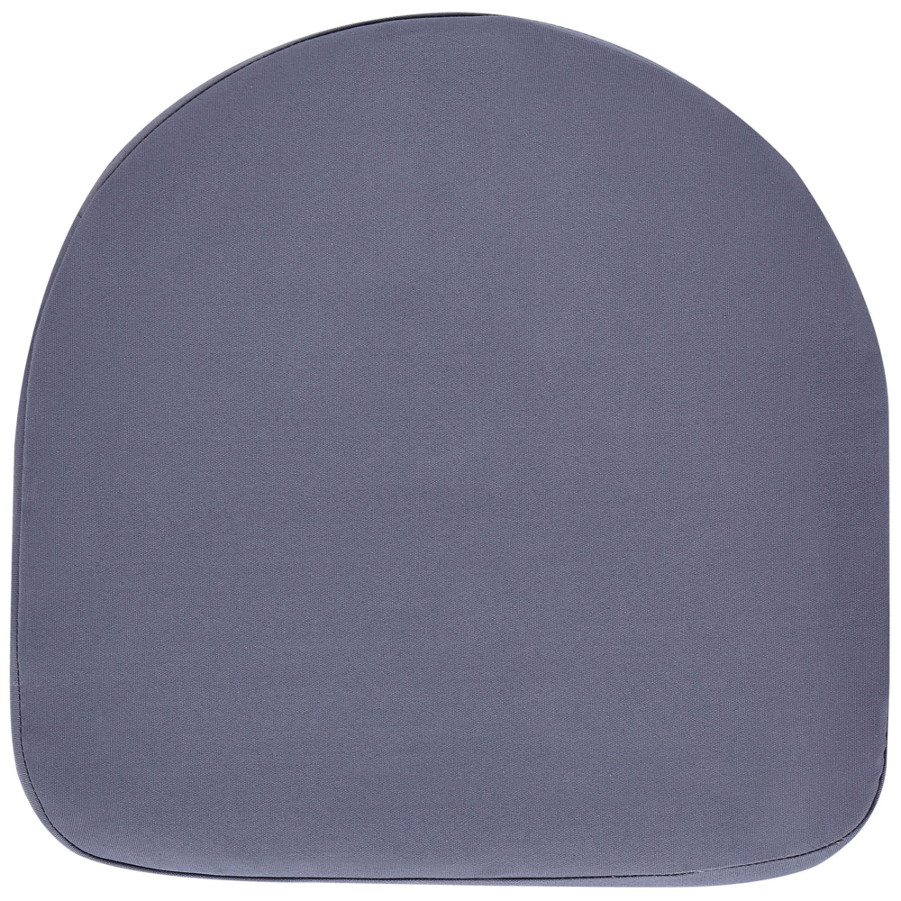 Set di 2 sedie da giardino cuscini grigi struttura in metallo Nero bistrot da esterno