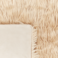 Copriletto Morbido in Pelliccia Sintetica 200 x 220 cm Marrone Chiaro