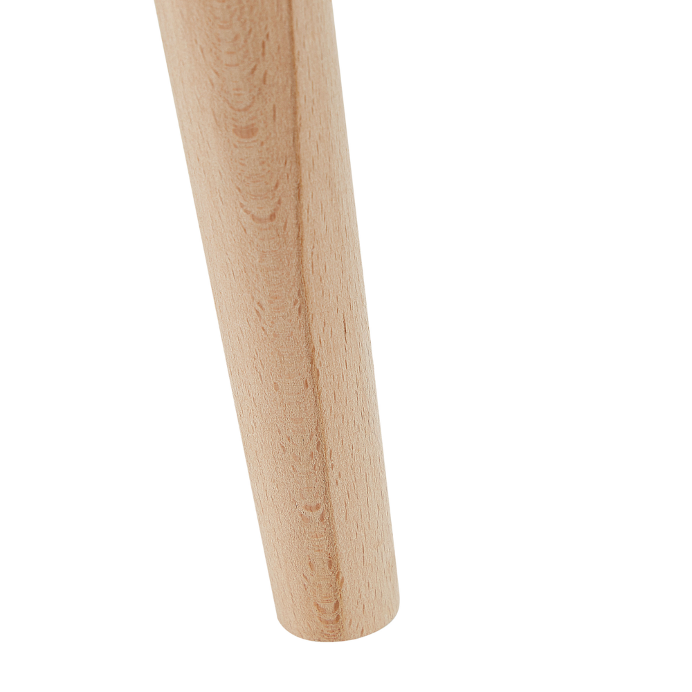 Supporto per piante in ceramica beige rotondo 30 x 30 cm gambe in legno massello moderno scandinavo alto vaso per piante