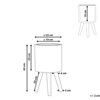 Supporto per piante in magnesio rotondo in legno massello base rustica in stile africano alto vaso per piante
