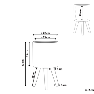 Supporto per piante in magnesio rotondo in legno massello base rustica in stile africano alto vaso per piante