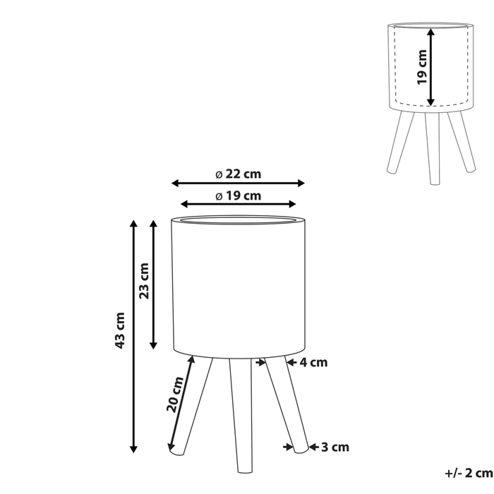 Supporto per piante in magnesio rotondo in legno massello base rustica in stile africano alto vaso per piante