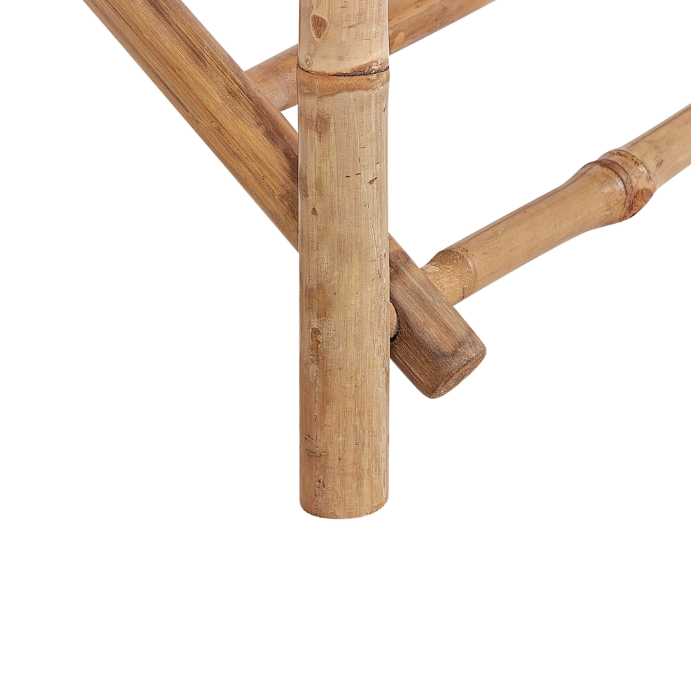 Set di 2 Sedie da Regista in Legno Chiaro di Bambù Pieghevoli interno esterno stile moderno boho