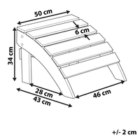 Poggiapiedi da giardino in plastica grigio scuro in legno resistente agli agenti atmosferici a doghe in stile moderno