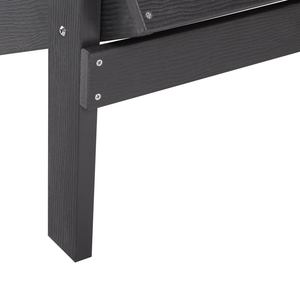 Sedia da giardino in legno di plastica grigio scuro con poggiapiedi resistente agli agenti atmosferici in stile moderno