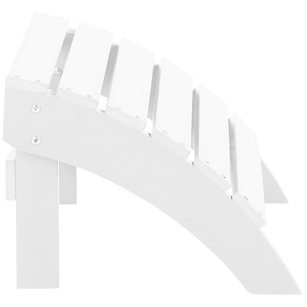 Poggiapiedi da giardino in plastica bianca in legno resistente agli agenti atmosferici a doghe in stile moderno