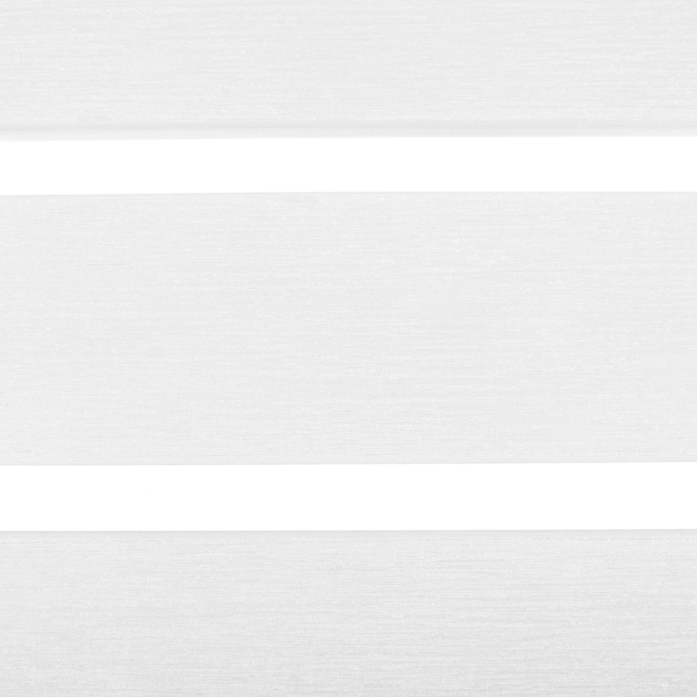 Poggiapiedi da giardino in plastica bianca in legno resistente agli agenti atmosferici a doghe in stile moderno