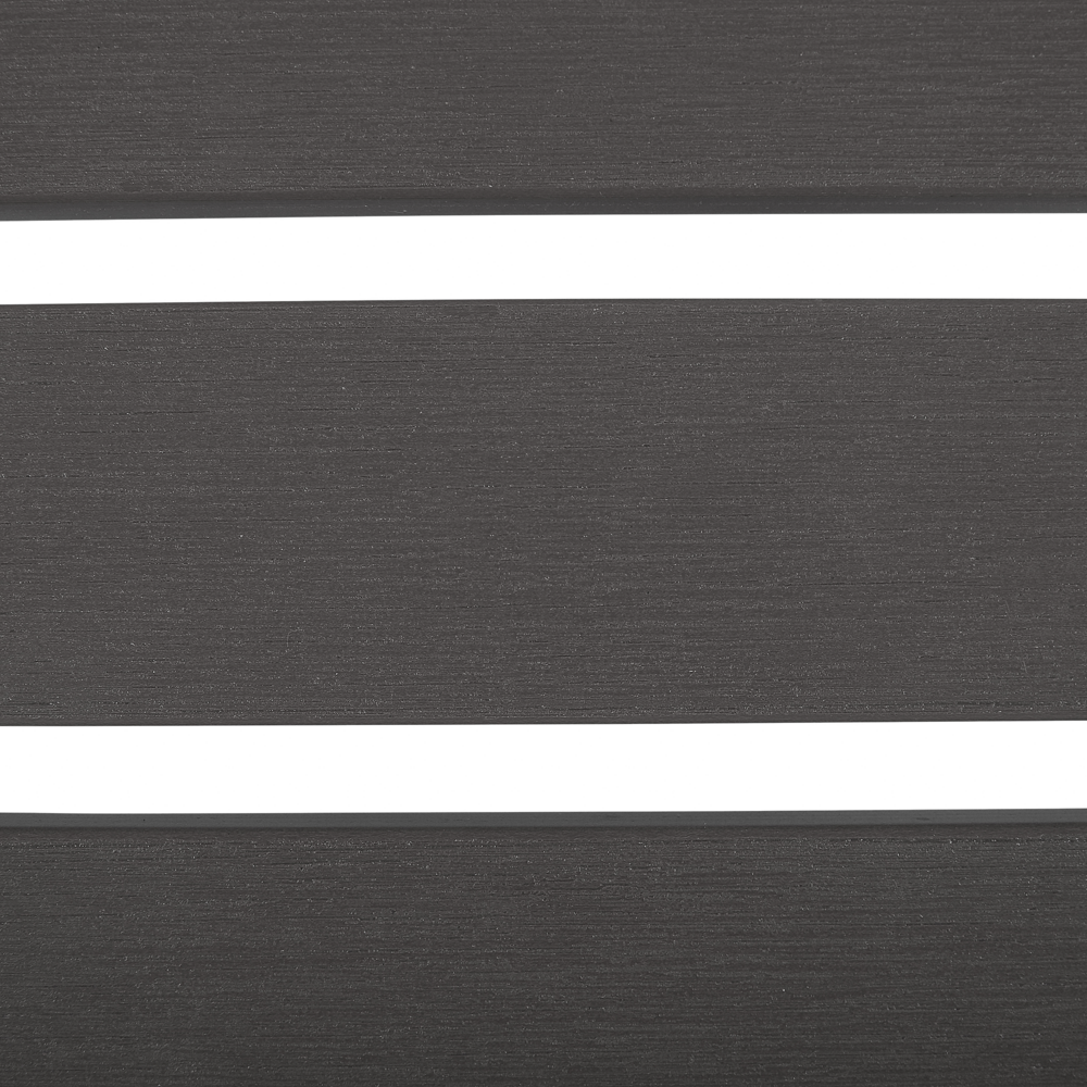 Poggiapiedi da giardino in plastica grigio scuro in legno resistente agli agenti atmosferici a doghe in stile moderno