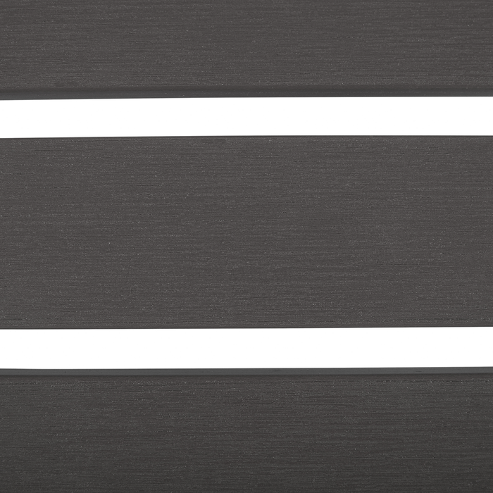 Poggiapiedi da giardino in plastica grigio scuro in legno resistente agli agenti atmosferici a doghe in stile moderno