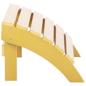 Poggiapiedi da giardino in plastica gialla in legno resistente agli agenti atmosferici a doghe in stile moderno