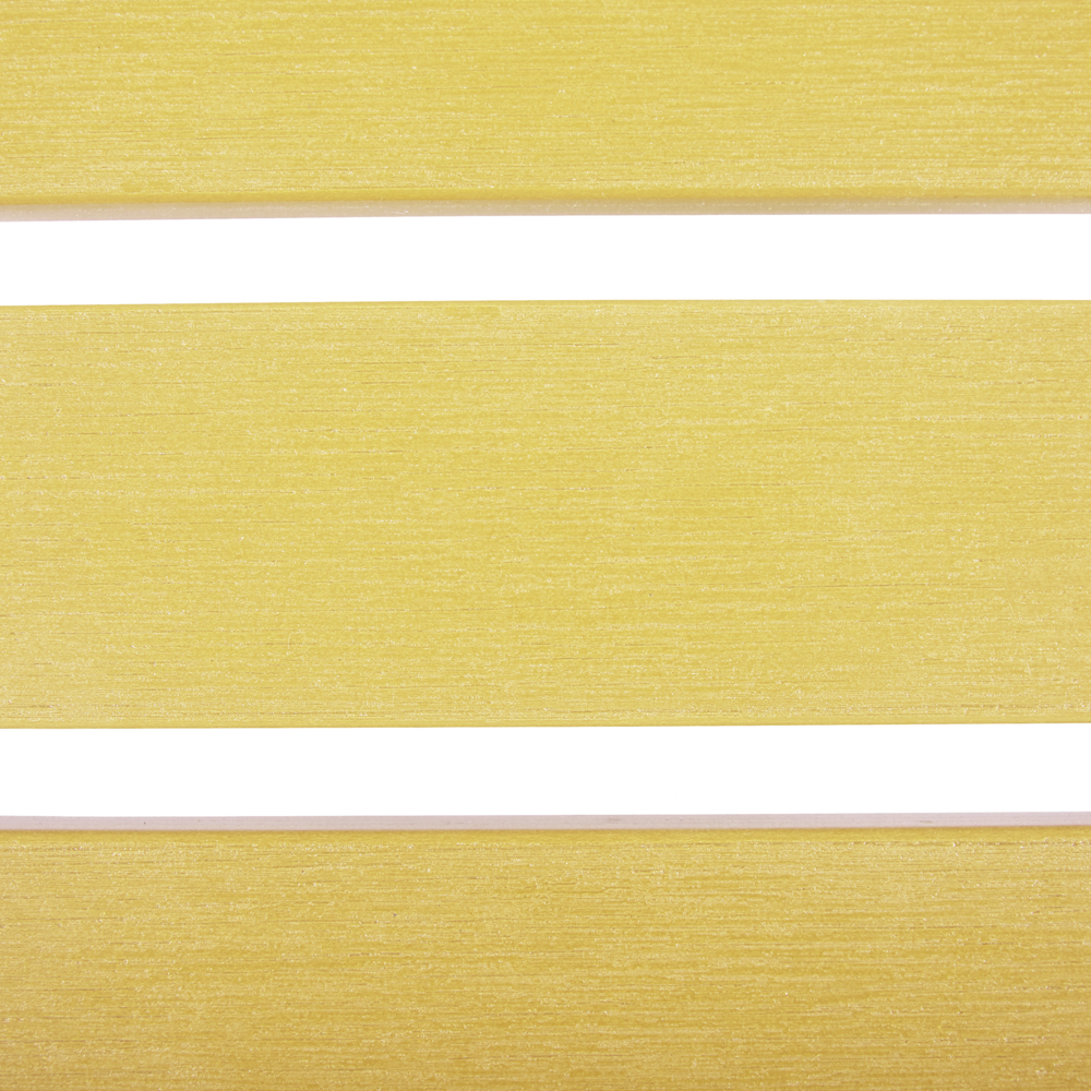 Poggiapiedi da giardino in plastica gialla in legno resistente agli agenti atmosferici a doghe in stile moderno