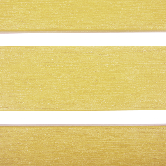 Poggiapiedi da giardino in plastica gialla in legno resistente agli agenti atmosferici a doghe in stile moderno