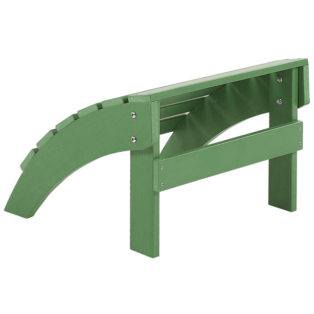 Poggiapiedi da giardino in plastica verde legno resistente agli agenti atmosferici a doghe in stile moderno