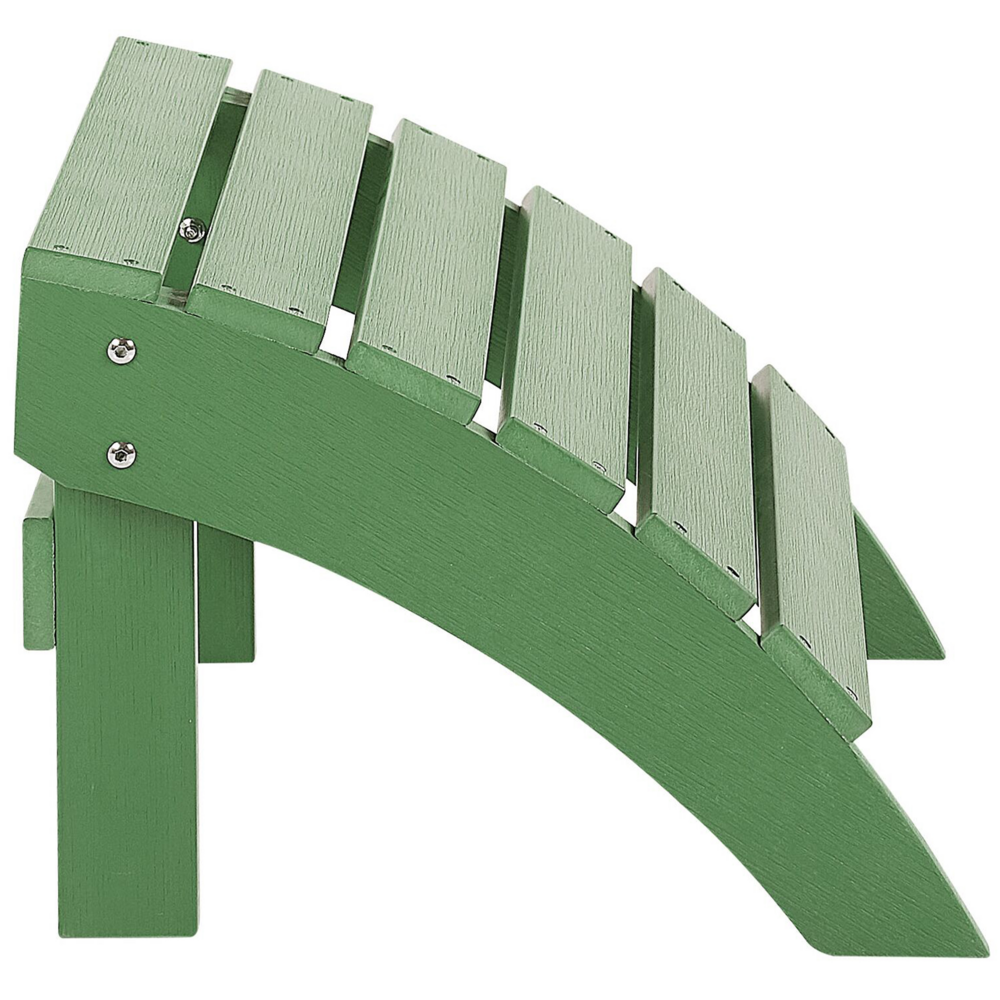 Poggiapiedi da giardino in plastica verde legno resistente agli agenti atmosferici a doghe in stile moderno