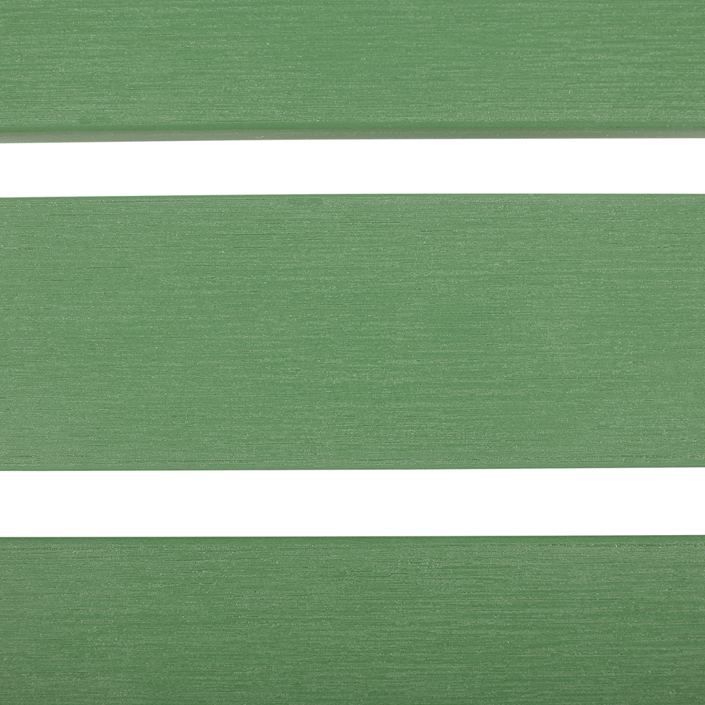 Poggiapiedi da giardino in plastica verde legno resistente agli agenti atmosferici a doghe in stile moderno