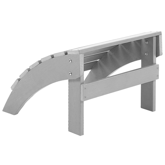 Poggiapiedi da giardino in plastica grigio chiaro in legno resistente agli agenti atmosferici a doghe in stile moderno