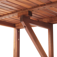 Tavolino da Balcone Sospeso in Legno di Acacia Scuro 60 x 40 cm