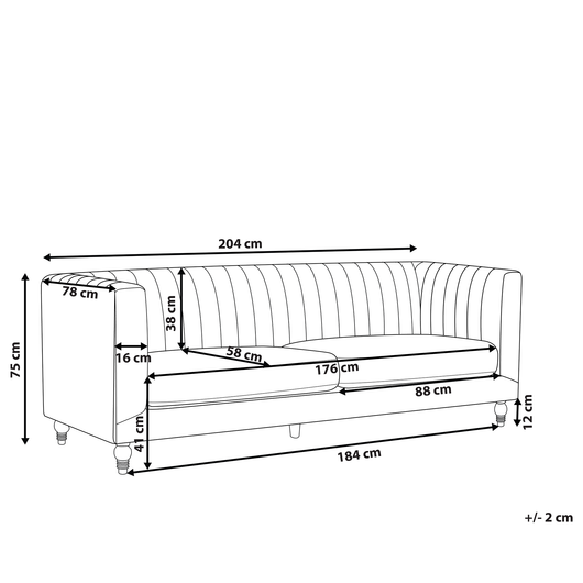 Divano grigio a 3 posti in velluto trapuntato stile smoking soggiorno moderno