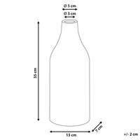 Vaso per fiori decorativo forma di bottiglia impermeabile 35 cm blu e bianco