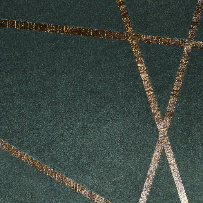 Set di 2 Cuscini decorativi con motivo geometrico Dorato 45 x 45 cm velluto Verde