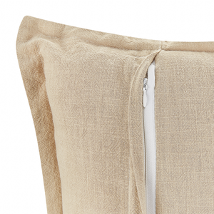 Set di 2 cuscini decorativi beige 45 x 45 cm sfoderabili con cerniera stile boho tradizionale