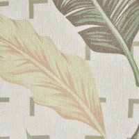 Set di 2 cuscini con motivo a foglia 45 x 45 cm colore verde e beige camera da letto soggiorno