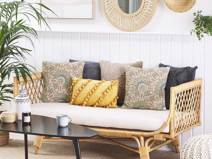 Set di 2 cuscini fantasia astratta stile boho 45 x 45 cm multicolore