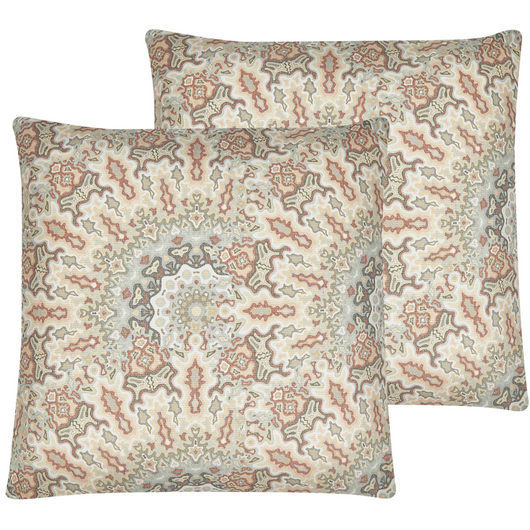 Set di 2 cuscini fantasia astratta stile boho 45 x 45 cm multicolore