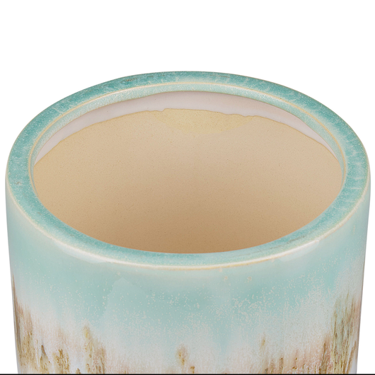 Vaso in gres porcellanato Multicolore accessori per la casa vaso rotondo per fiori da interno 15 cm design moderno