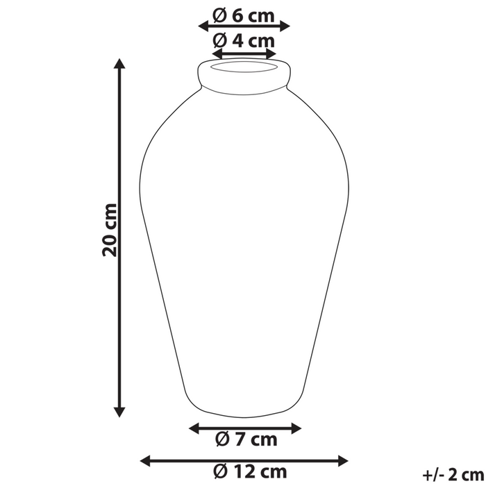 Vaso per fiori in gres porcellanato bianco e blu accessorio per la casa con motivo floreale 20 cm