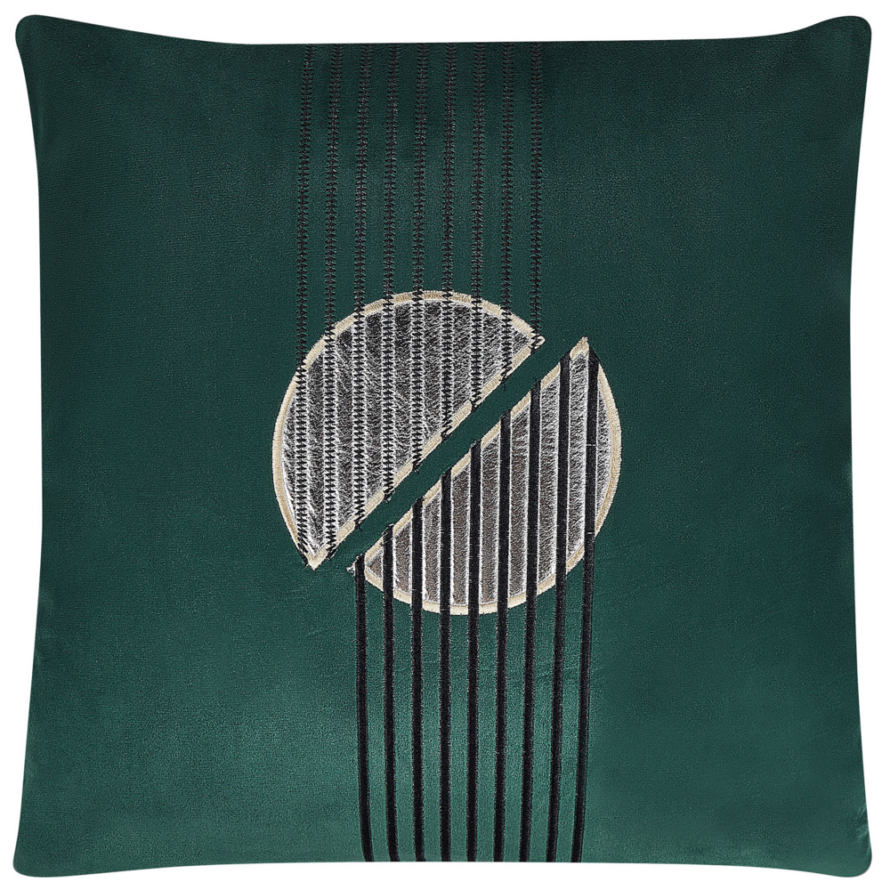 Set di 2 cuscini decorativi con motivo geometrico Verde 45 x 45 cm