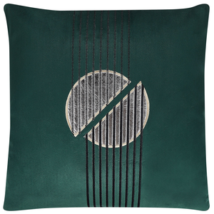 Set di 2 cuscini decorativi con motivo geometrico Verde 45 x 45 cm