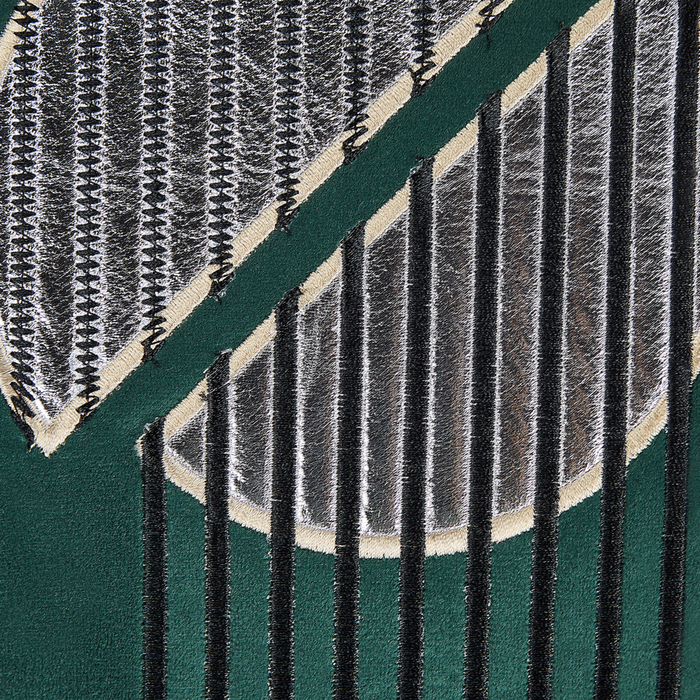 Set di 2 cuscini decorativi con motivo geometrico Verde 45 x 45 cm