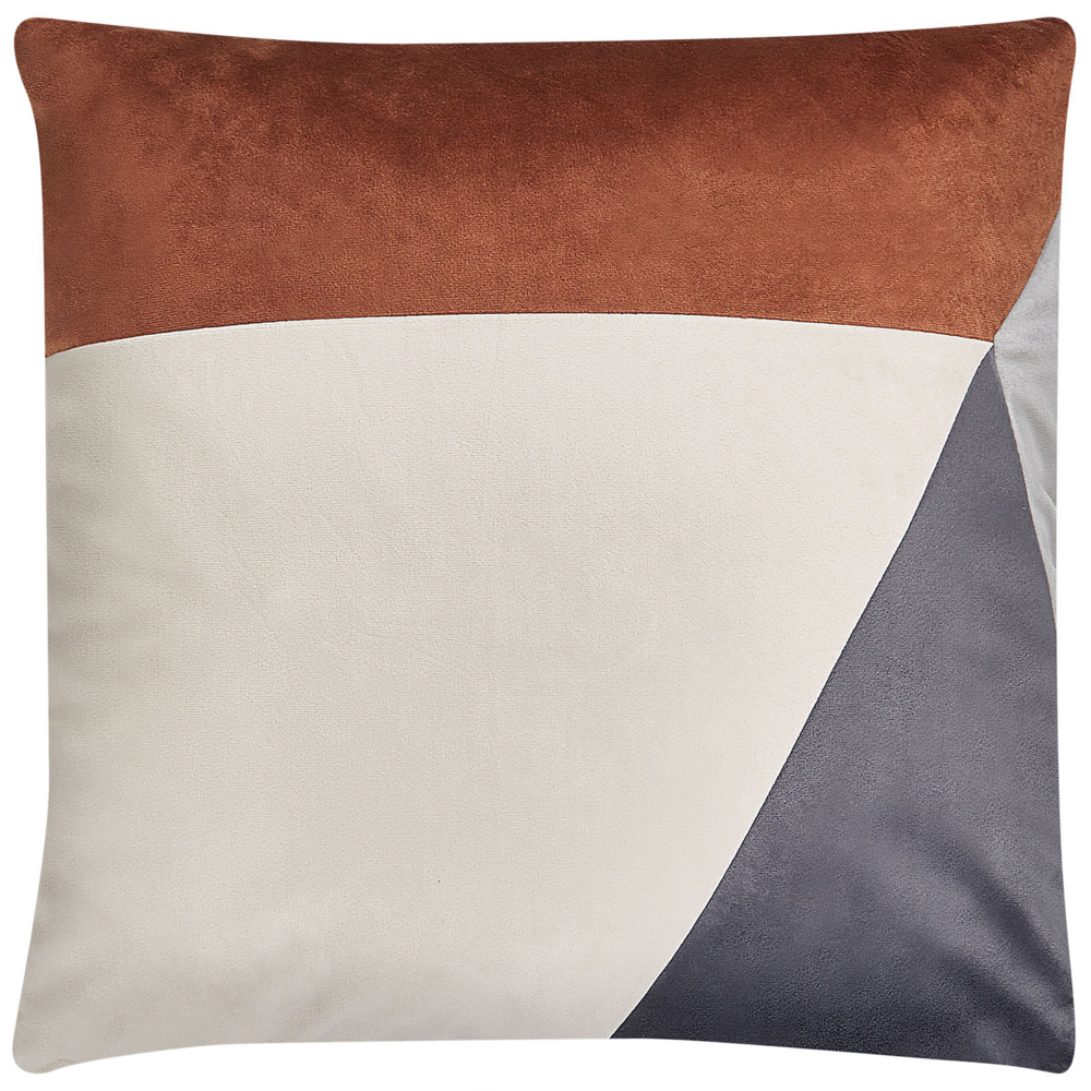 Set di 2 cuscini multicolore motivo geometrico con cerniera 45 x 45 cm soggiorno camera da letto