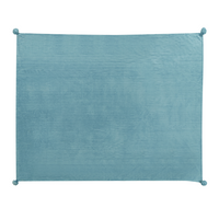 Morbido Plaid con Finitura a Coste e Bordi con nappe 150 x 200 cm Verde