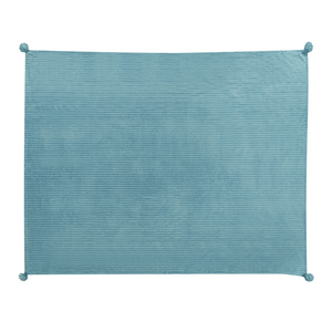 Morbido Plaid con Finitura a Coste e Bordi con nappe 150 x 200 cm Verde