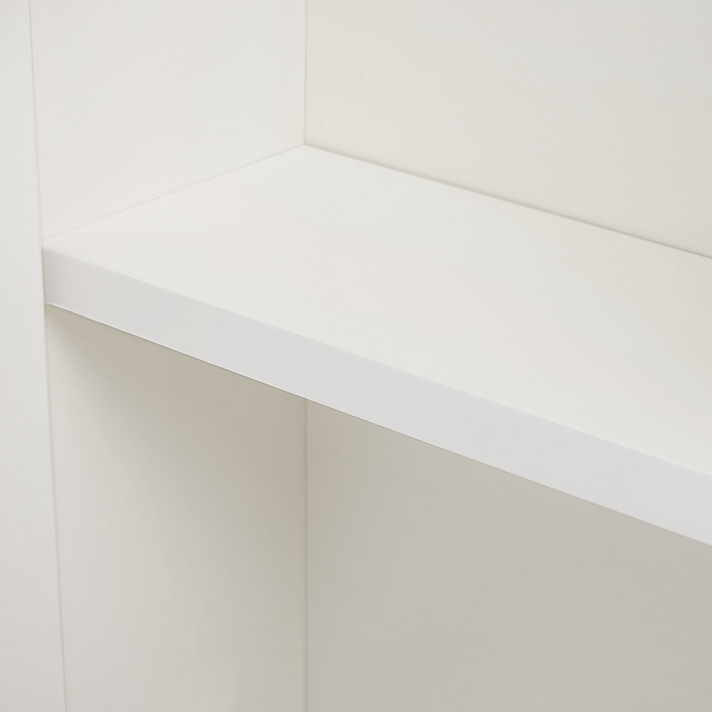 Armadietto a specchio per bagno in compensato bianco 60 x 60 cm Scaffali pensili a 2 ante