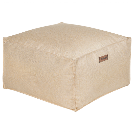 Moderno Pouf Intrecciato da Salotto 50 x 30 cm Motivo Beige Chiaro