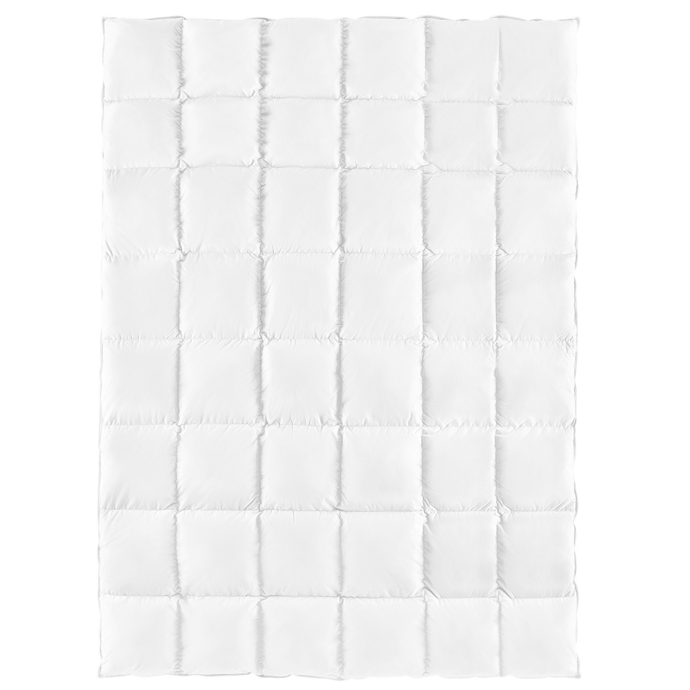 Piumino in cotone Japara bianco matrimoniale 155 x 220 cm imbottitura in piumino d'anatra trapuntato camera da letto