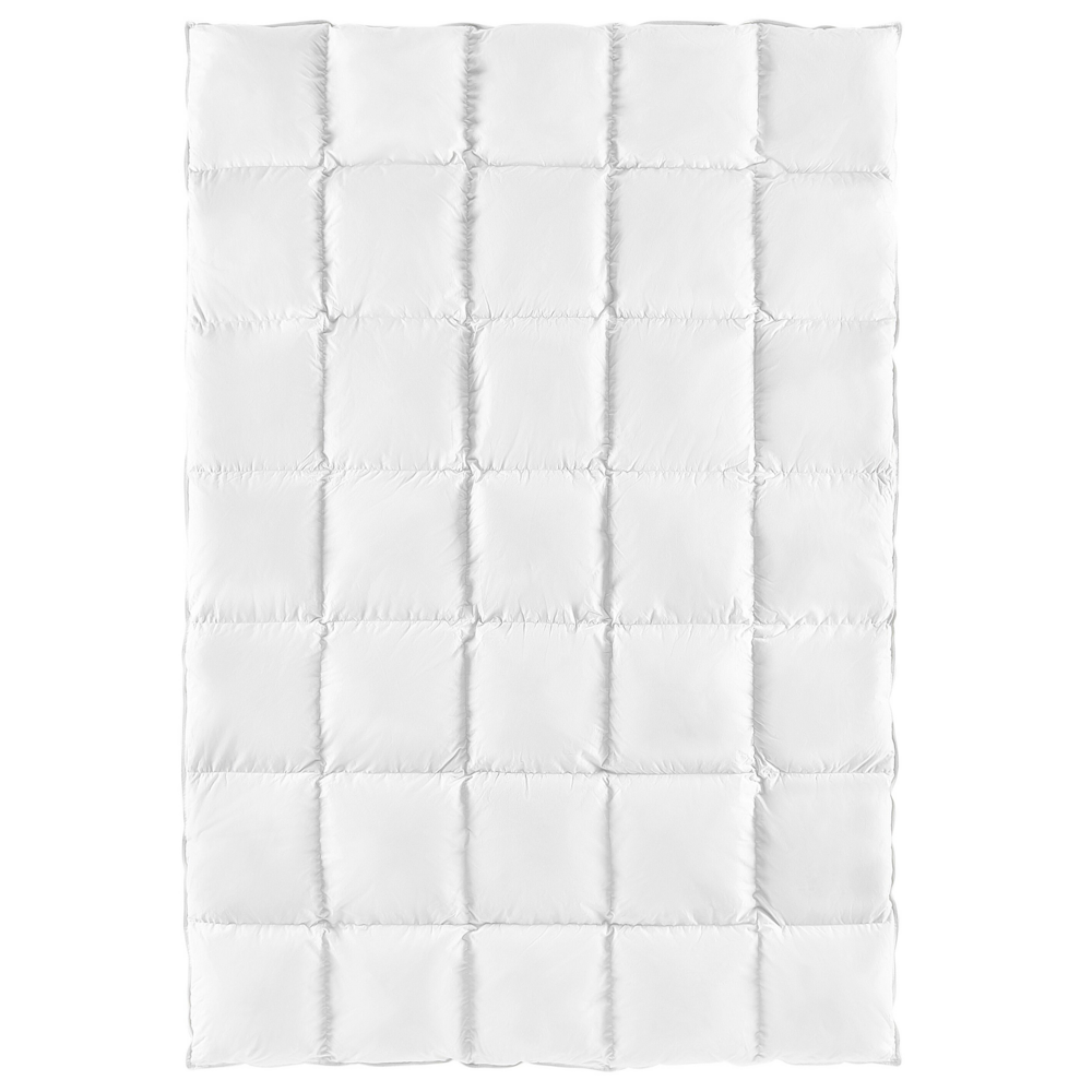 Piumino in cotone Japara bianco misura singola 135 x 200 cm imbottitura in piumino d'anatra trapuntato biancheria da letto camera da letto