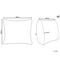 Set di 2 cuscini da letto guanciali in cotone bianco piumino d'anatra e piume 50 x 60 cm medio morbido