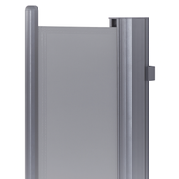 Tenda Laterale da Sole Estraibile Per Giardino Rettangolare 160 x 300 cm Grigio Chiaro