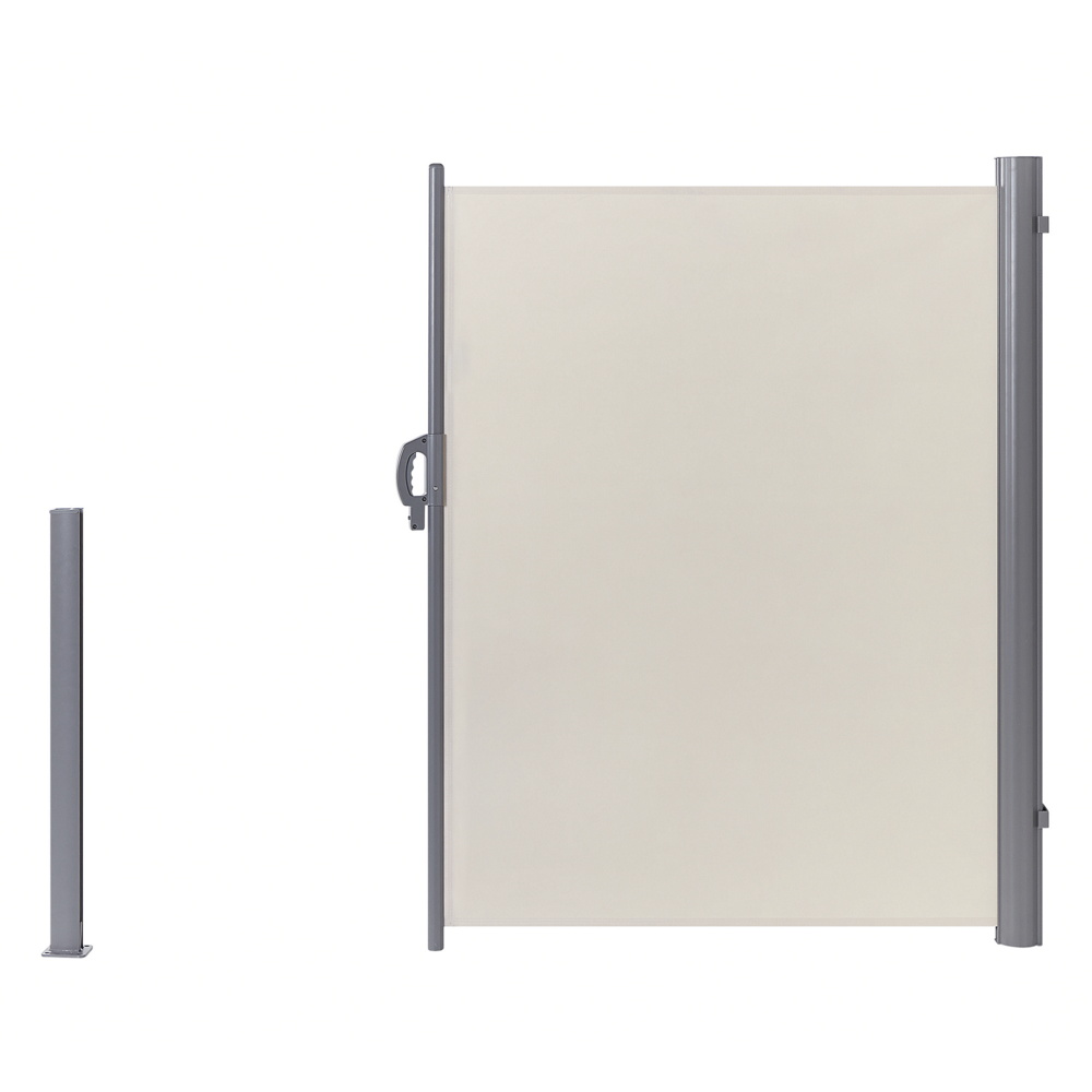 Tenda Laterale da Sole Estraibile Per Giardino Rettangolare 160 x 300 cm Beige