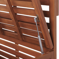 Panca da giardino con mensole e pannello in legno di acacia 80 cm