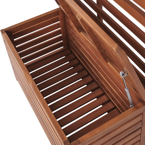 Panca da giardino con mensole e pannello in legno di acacia 80 cm