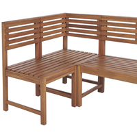 Mobili da balcone modulari Set panca d'angolo Tavolo pieghevole in legno di acacia